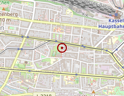 Karte: Diakoniestationen der evang. Kirche in Kassel gGmbH Tagespflege Westend