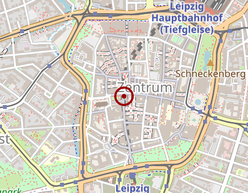 Karte: Praxisklinik City Leipzig, Gabert Astrid Dr., Bauer Katharina Dr.