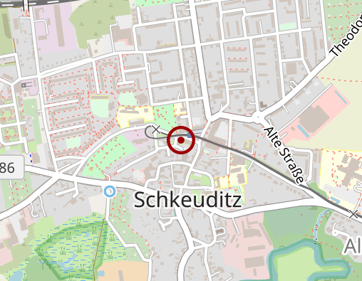 Karte: Volkssolidarität Leipziger Land/ Muldental e.V. Altenpflegeheim Schkeuditz Haus "Am Rathausplatz"