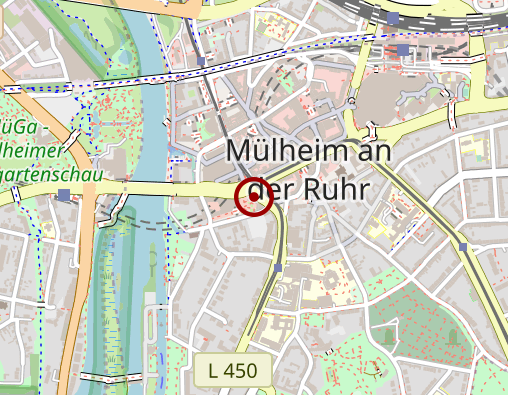 Karte: Mülheimer Kontakte e.V.Verein f. sozialpsychatrische Hilfen, Praxis für Ergotherapie