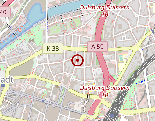 Karte: Regenbogen Duisburg Gesellsch.psychosoz.Versorgung mbH Kontakt- u. Beratungsstelle