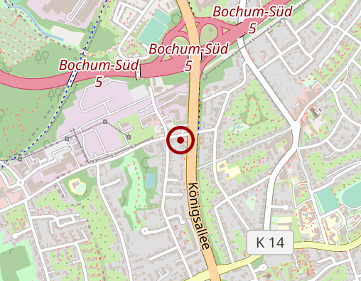 Karte: Pflegedienst Humanitas Bochum