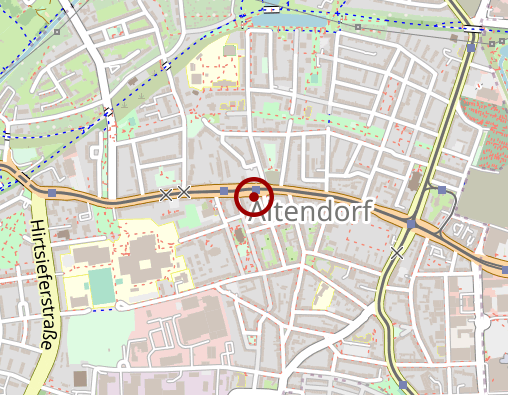 Karte: Familien- und Krankenpflege e. V. Essen - Gesundheits- und Beratungszentrum Essen-West