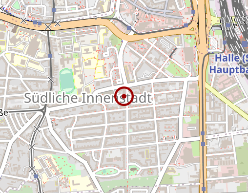 Karte: Stiftung Volkssolidaität (Saale) Tagespflege "Sozial- und Kulturzentrum Südstr.