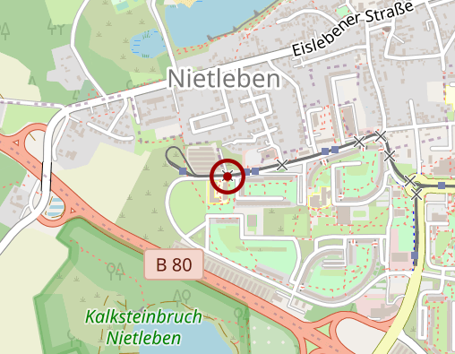 Karte: AWO Soziale Dienste Sachsen-Anhalt GmbH Seniorenzentrum Halle Clara-Zetkin-Haus