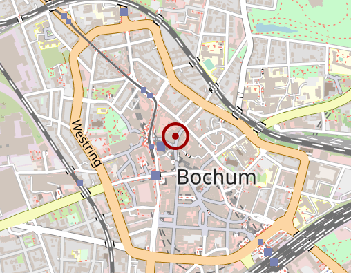 Karte: blaue apotheke Kortumstrasse