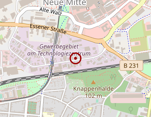 Karte: ASB Sozialstation Oberhausen/Duisburg