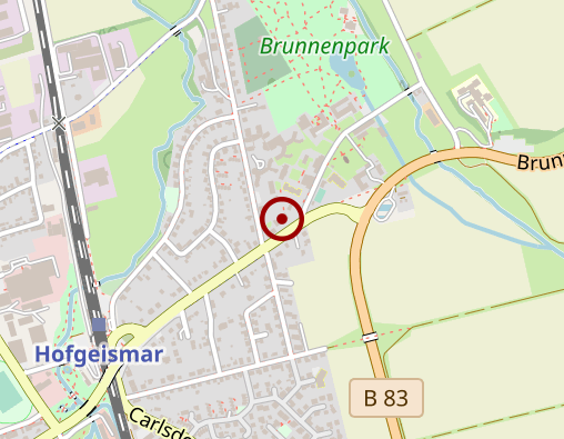 Karte: Evang. Altenhilfe Gesundbrunnen gGmbH Hofgeismar Theodor-Weiss-Haus