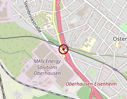 Karte: Lebenshilfe für Menschen mit geistiger Behinderung Oberhausen gGmbH