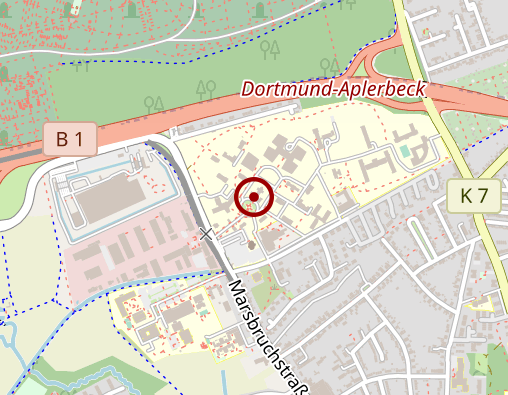 Karte: LWL-Klinik Dortmund Psychiatrie - Psychotherapie - Psychosomatische Medizin - Rehabilitation - Prävention