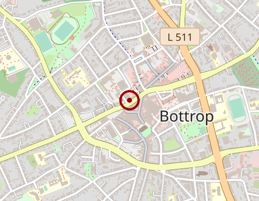 Karte: Physioteam Bottrop Inh. R.Bribram u. J. Canibol GbR Praxis für Krankengymnastik