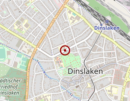 Karte: Demenzberatung und -begleitung des Caritasverbandes Dinslaken und Wesel - Das blaue Café und Café Sonnenschein