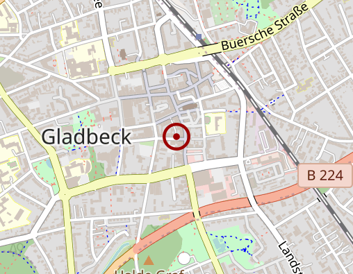 Karte: Osteopathiepraxis Gladbeck Lisa und Ben Rodriquez D.O. Gemeinschaftspraxis für Osteopathie