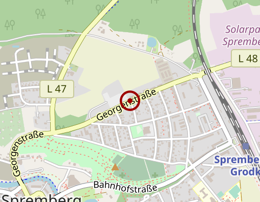 Karte: Volkssolidarität LV Brdg RV Lausitz Spremberg