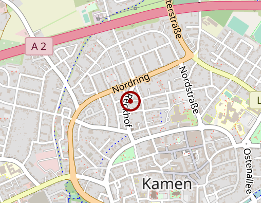 Karte: Caritas-Sozialstation Kamen, Bergkamen, Bönen