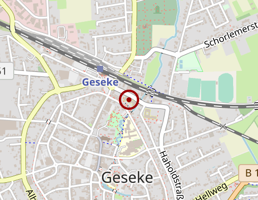 Karte: Haus der Betreuung und Pflege Curanum Geseke