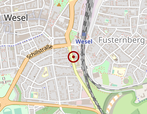 Karte: Naturheilzentrum Wesel Heilpraktikerin für Schmerztherapie