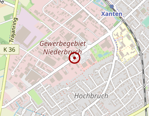 Karte: Die Tagespflege in Xanten