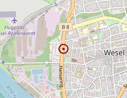 Karte: Wesel Hygiene-ArGe- Hertes Rolf Beratung im Gesundheitswesen