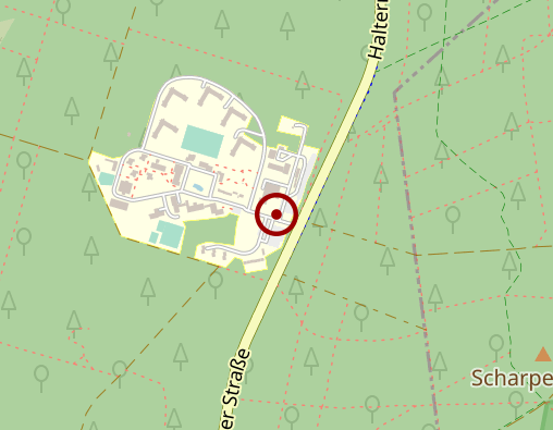 Karte: LWL-Klinik Marl-Sinsen, Haardklinik; Kinder- und Jugendpsychiatrie – Psychotherapie –Psychosomatik