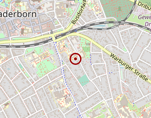 Karte: LWL-Klinik Paderborn - Standort Mallinckrodtstraße