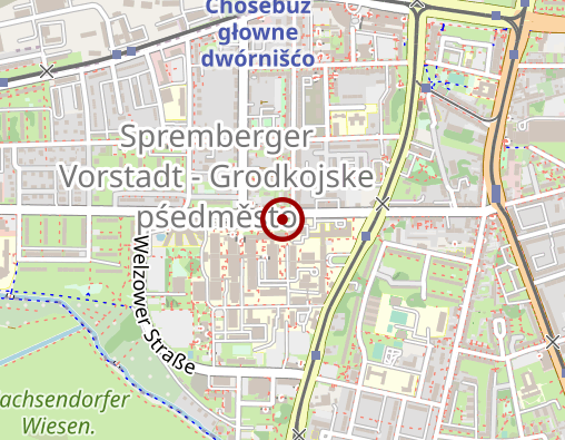 Karte: Kurzzeitpflegeeinrichtung, Bereich Carl-Thiem-Klinikum Cottbus