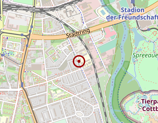 Karte: ASB Ambulante soziale Dienste Cottbus