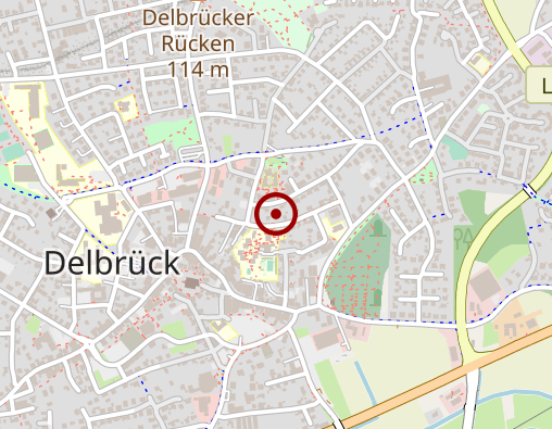 Karte: Caritas Sozialstation Delbrück St. Johannes