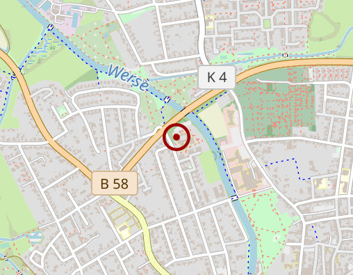 Karte: Arbeiterwohlfahrt Unterbezirk Hamm-Warendorf