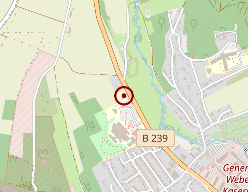 Karte: LWL-Klinik Marsberg (Kinder- u. Jugendpsychiatrie) - Standort Höxter