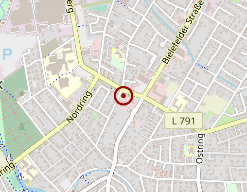 Karte: LWL-Universitätsklink Hamm/ Tagesklinik Rheda-Wiedenbrück