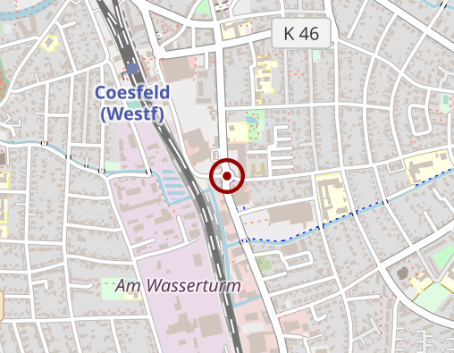 Karte: LWL Klinik Marl-Sinsen Tagesklinik Coesfeld