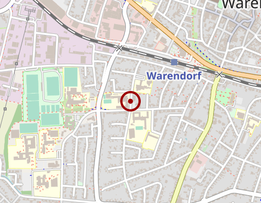 Karte: LWL-Universitätsklinik Hamm/ Tagesklinik Warendorf