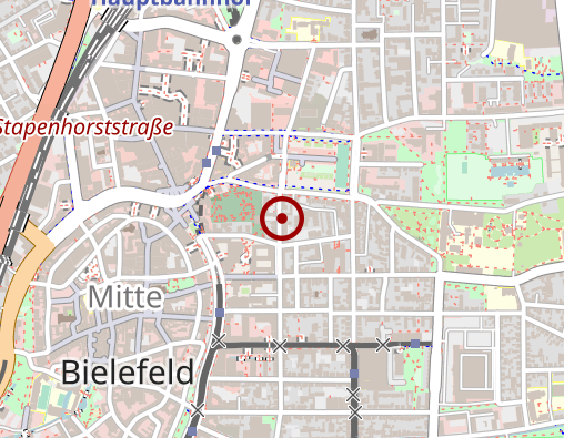 Karte: Gemeinsam Wohnen in Bielefeld e. V. Ambulante Hilfe für Menschen mit Behinderung