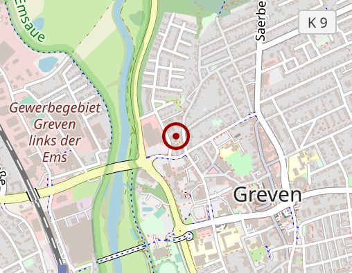 Karte: Familien unterstützender Dienst (FuD) Saerbeck - Kontakt bitte über das Büro in Greven.