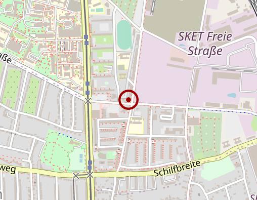 Karte: 'Wohnungsbaugenossen-/schaft Stadt Magdeburg/ von 1954 e.G./