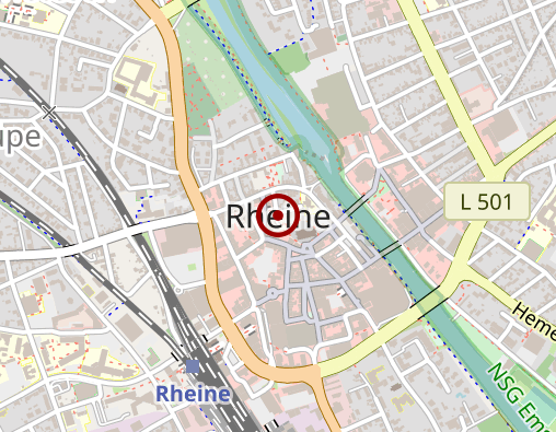 Karte: Caritas Sozialstation Rheine links der Ems