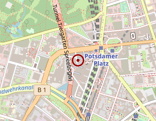 Karte: Therapiezentrum am Potsdamer Platz