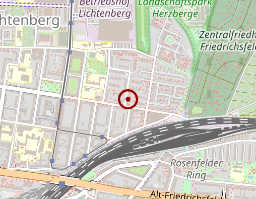 Karte: Schlüsseldienst Lichtenberg Lichtenberg