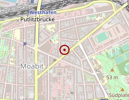 Karte: AWO Gemeinnützige Pflegegesellschaft mbH Sozialstation Mitte/Tiergarten