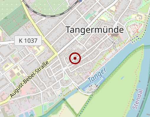 Karte: Volkssolidarität Landesverband Sachsen-Anhalt e.V. Regionalverband Altmark, Sozialstation Tangermünde