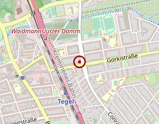 Karte: Schlüsselzentrale Reinickendorf Borsigwalde