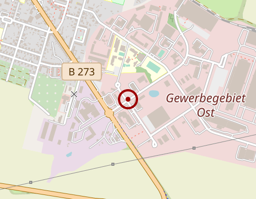 Karte: Wohn-und Werkstätten Theodor Fliedner, Zweigwerkstatt Nauen