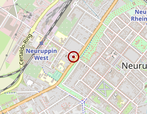 Karte: Volkssolidarität Landesverband Brandenburg e.V. Verbandsbereich Prignitz-Ruppin