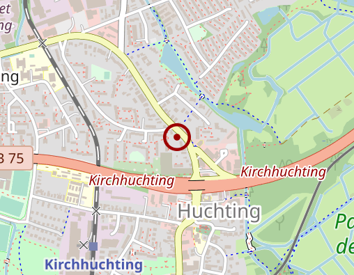 Karte: AfJ e. V. Kinder- und Jugendhilfe Bremen, Betreutes Wohnen Huchting