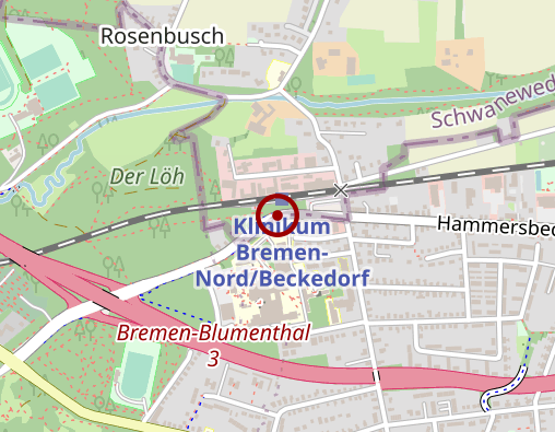 Karte: vacances Mobiler Sozial- und Pflegedienst GmbH Filiale Bremen Nord Ambulante Pflege