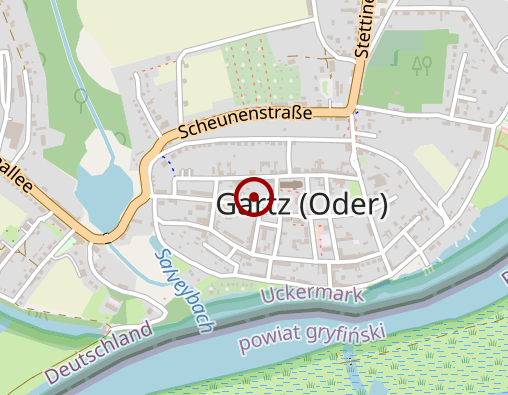 Karte: Volkssolidarität Landesverband Brandenburg e. V. Verbandsbereich Oberhavel-Uckermark Ambulanter Pflegedienst Gartz (Oder)