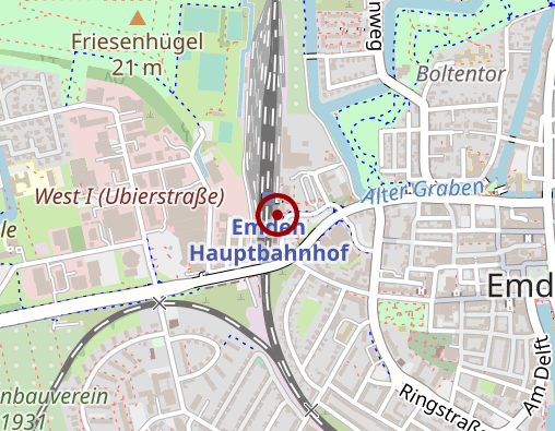 Karte: Emder Funktaxenvereinigung