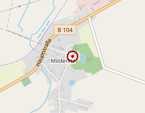 Karte: Diakonie MSE gGmbH, Ev. Pflegeeinrichtung "Schloss Mildenitz"