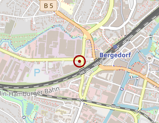 Karte: OBI Markt Hamburg-Bergedorf